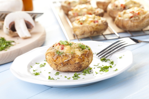 Stuffed Portabella Mushroom Caps